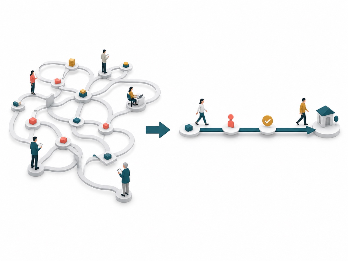 Un parcours administratif complexe devient un chemin numérique simple et direct.